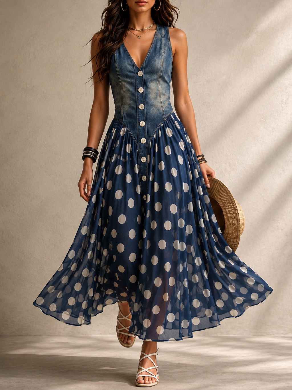 Beatrice – Vestido de lunares de Capri
