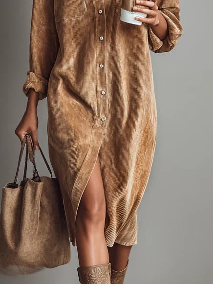 Rosaria – Vestido midi holgado con dos bolsillos