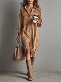 Rosaria – Vestido midi holgado con dos bolsillos